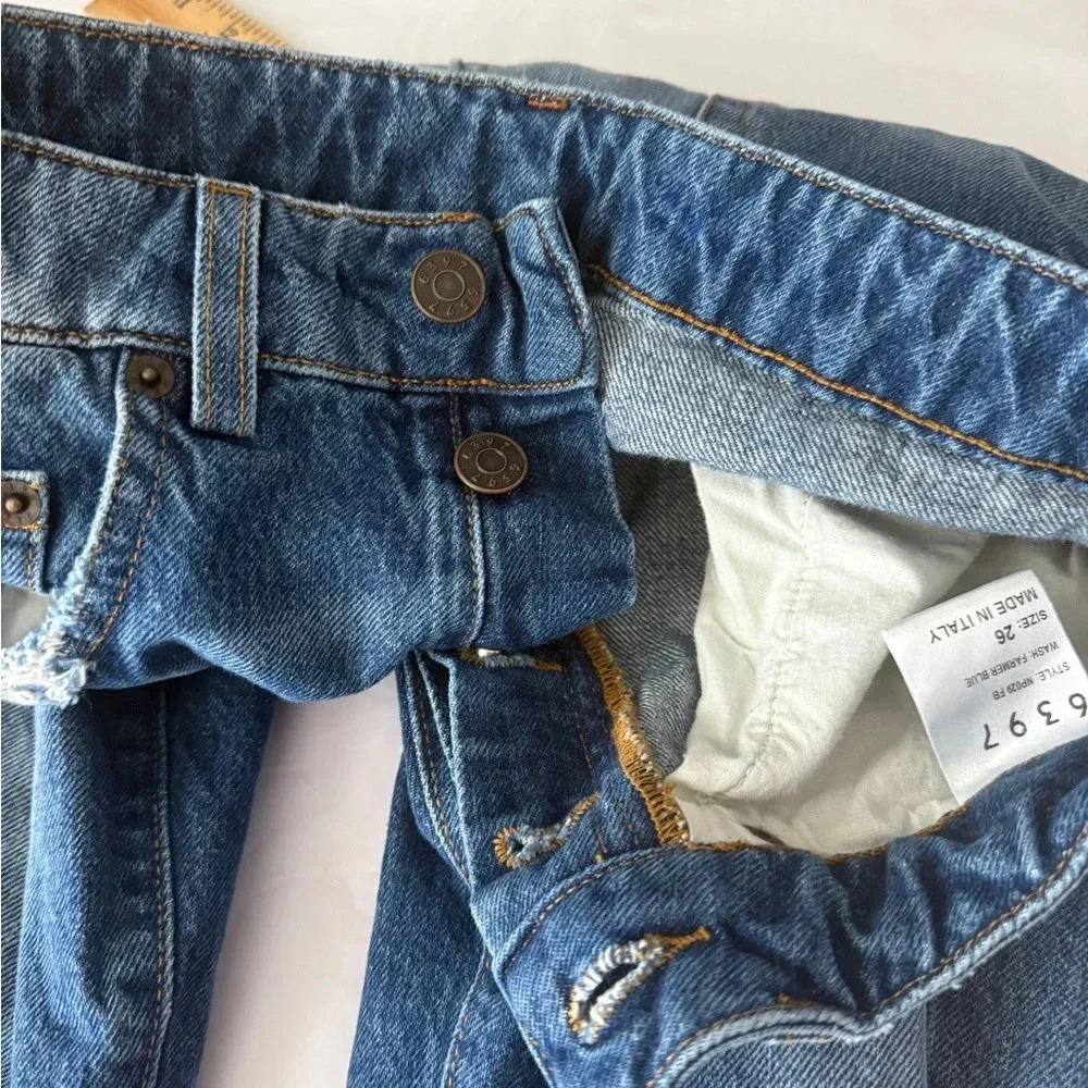 6397 100%Cotton "Men’s Style" Italian Jeans Medium Wash Straight Leg - Picture 7 of 12